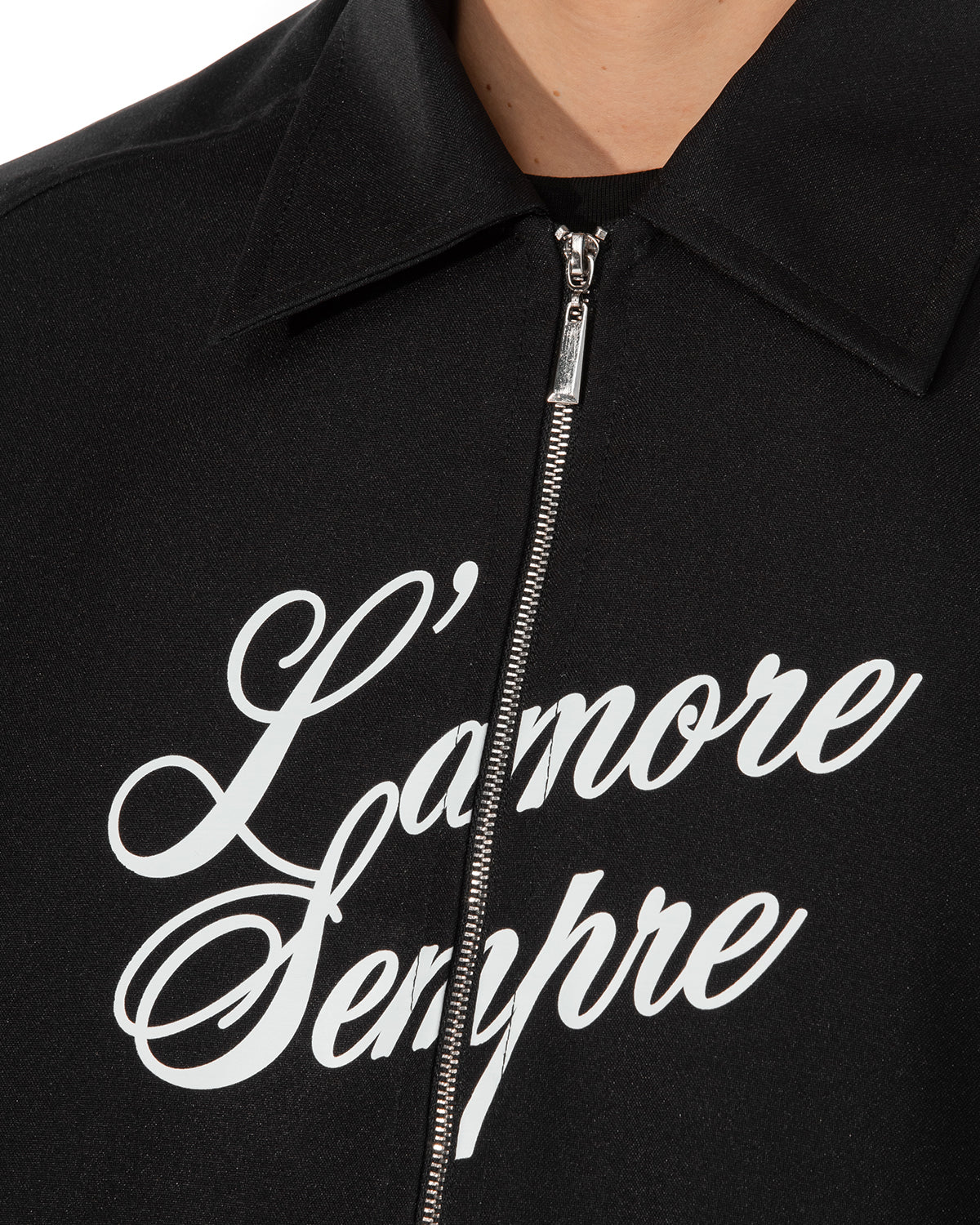 L’ amore sempre black Windbreaker | Blowhammer, color_black