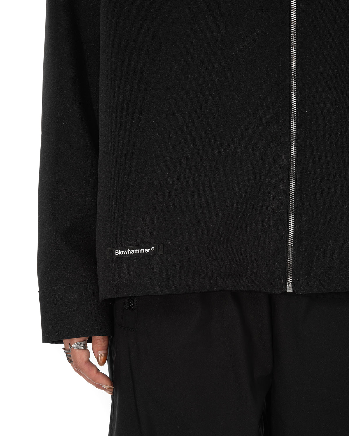 L’ amore sempre black Windbreaker | Blowhammer, color_black